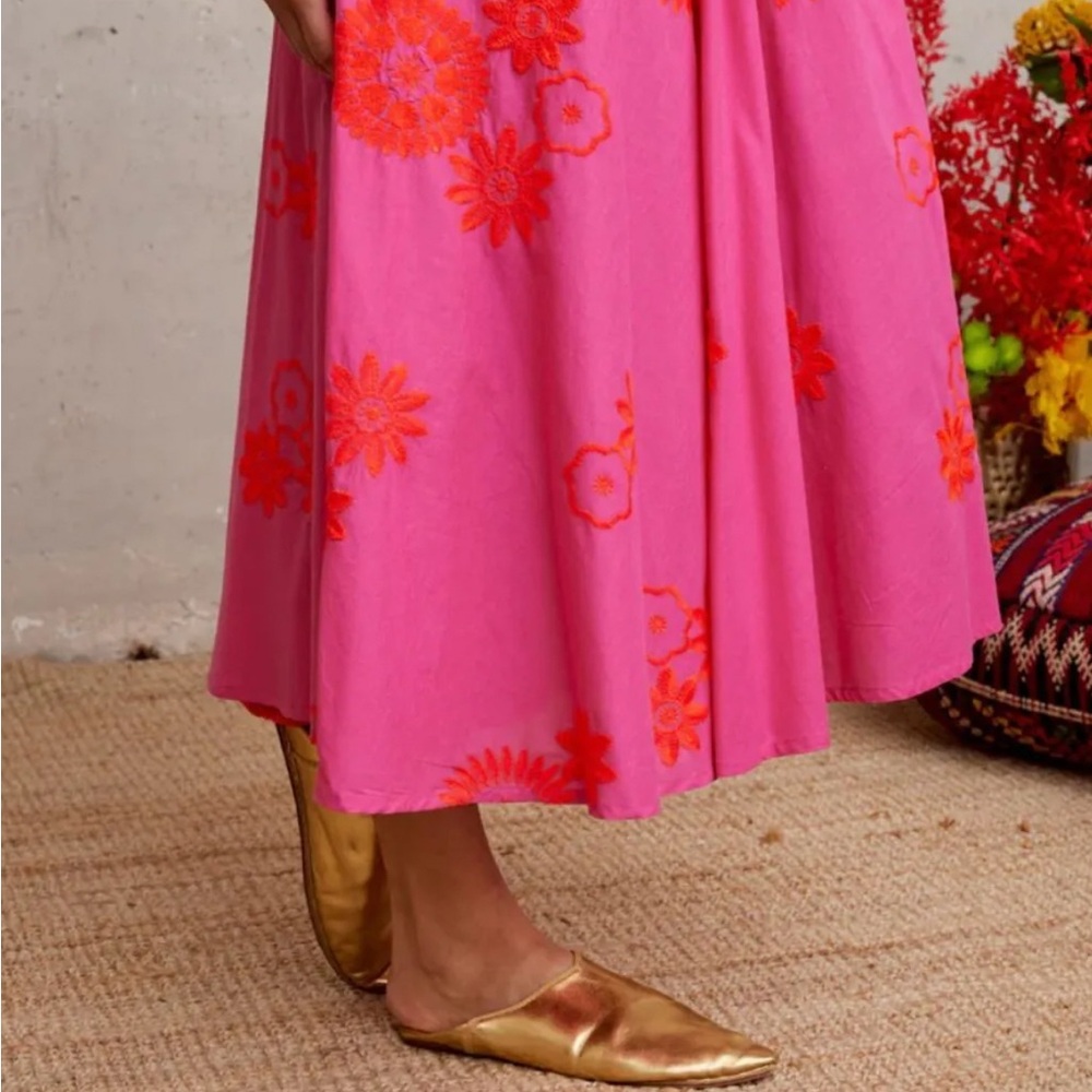 nimo with love Azurite Flower Embroidered Dress - Picture 4 of 7